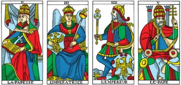 major arcana cards 2-5