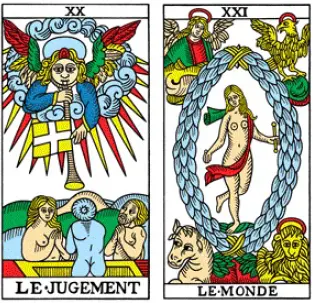 major arcana cards 20-21