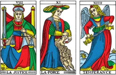 major arcana cards 8-14